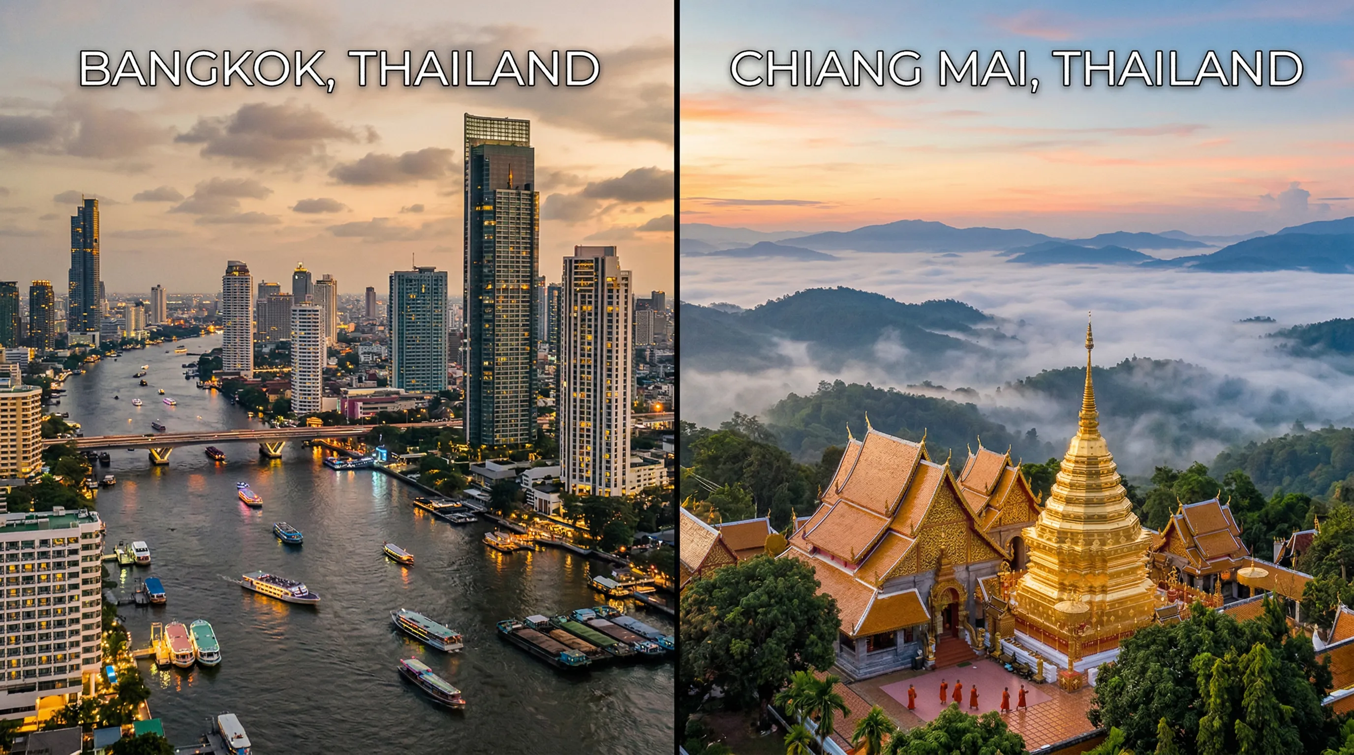 Bangkok vs Chiang Mai — storstad eller bergsstad?