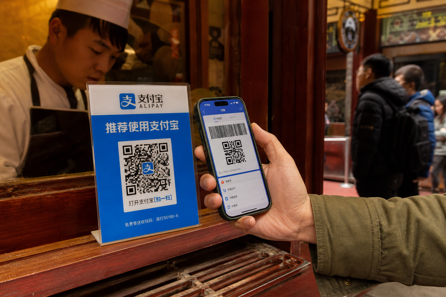 Betala i Kina 2026 — Alipay, WeChat Pay & arrival card för turister