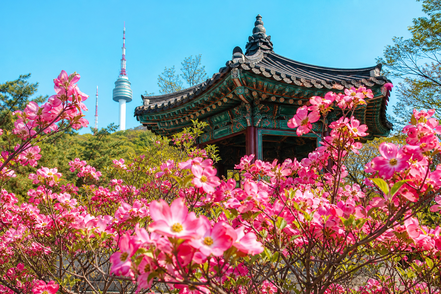 Körsbärsblomning i Sydkorea — när och var 2027