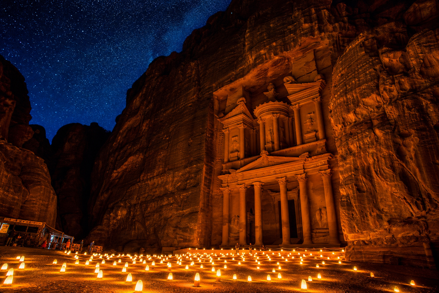 Petra by Night — upplevelsen i ljussken