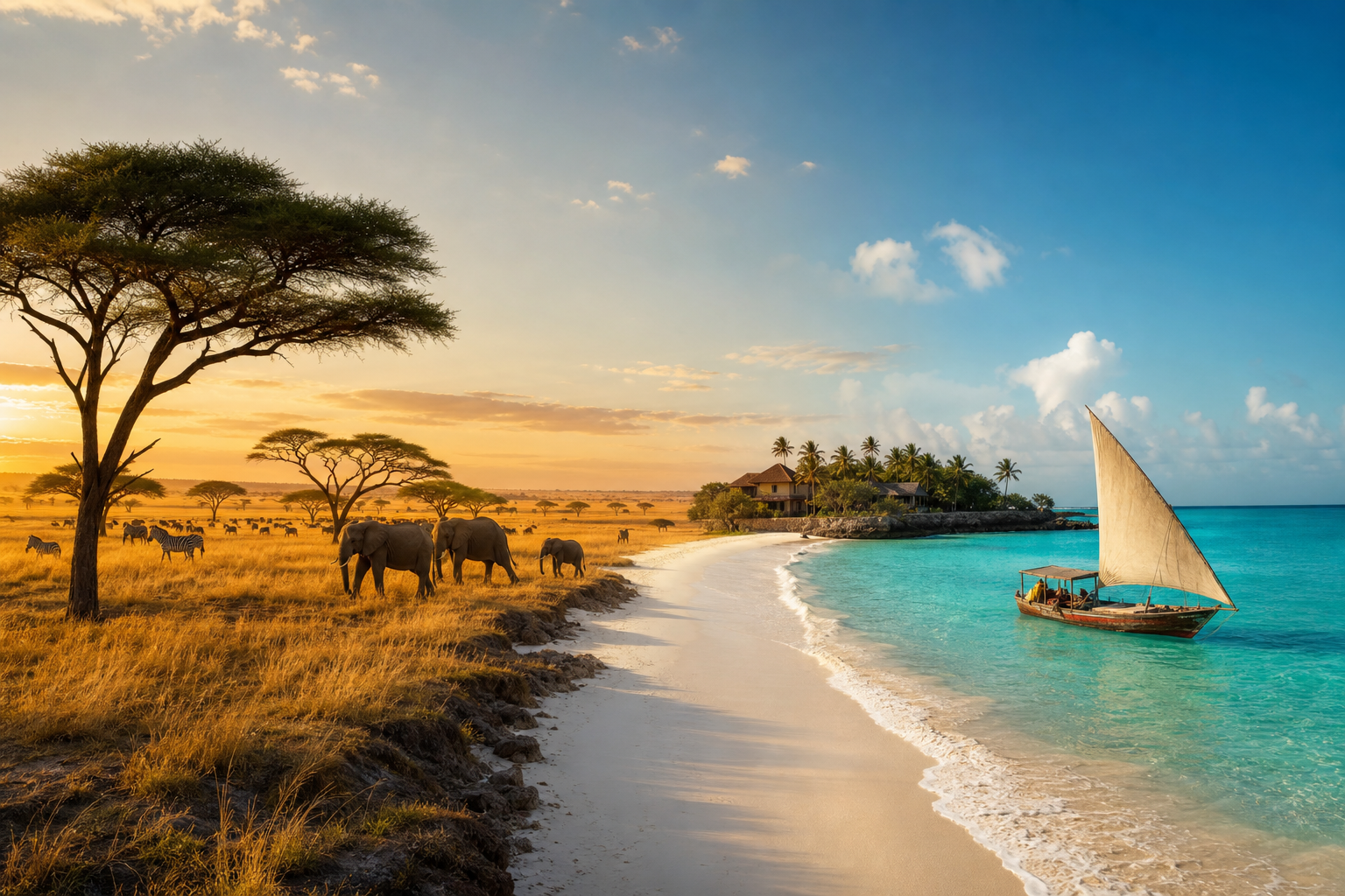 Safari i Tanzania + Zanzibar 2026: kombinera Serengeti med stranden