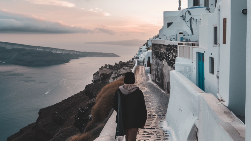 vandring på santorini